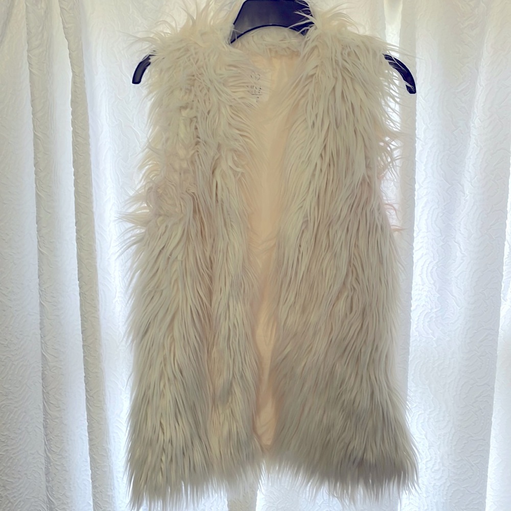 Full Tilt faux fur mid length vest